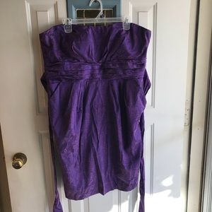 Strapless semi formal dress
